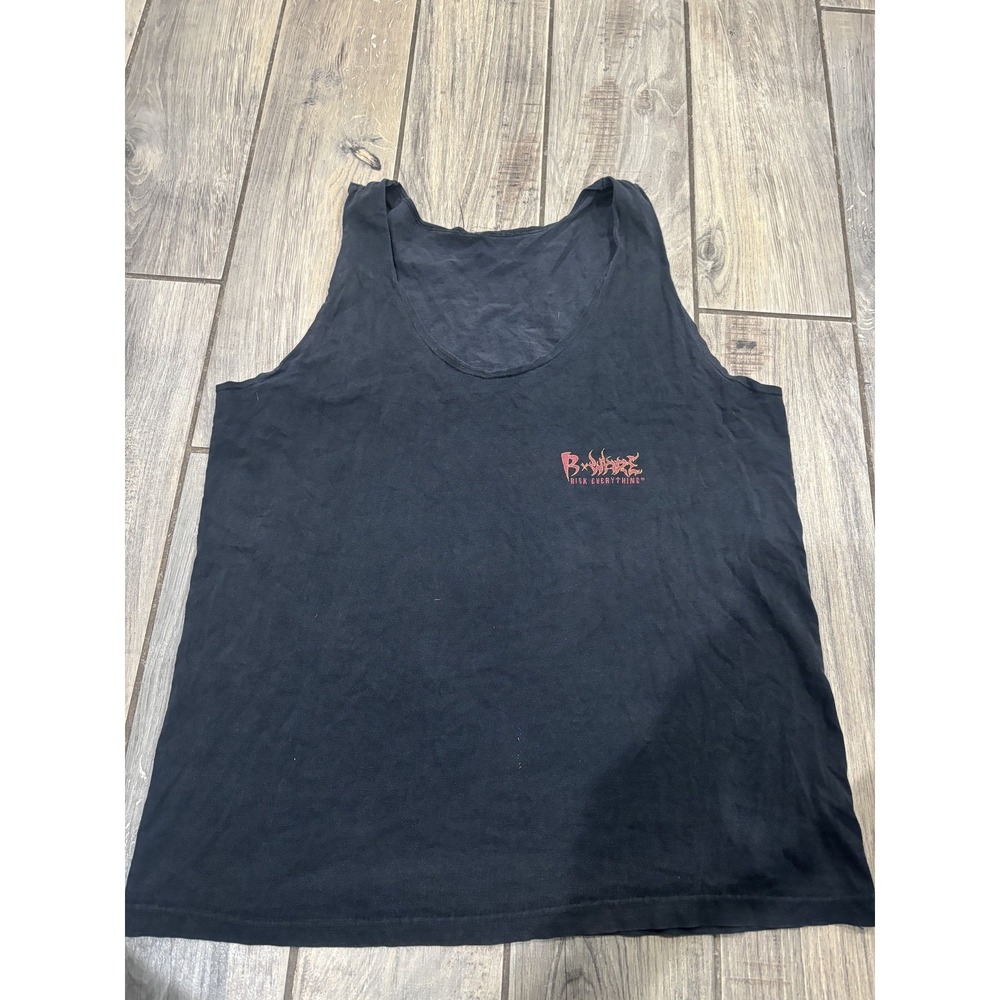 B WARE Risk Everything Men's Black Graphic Tank Top Sleeveless Shirt Size M